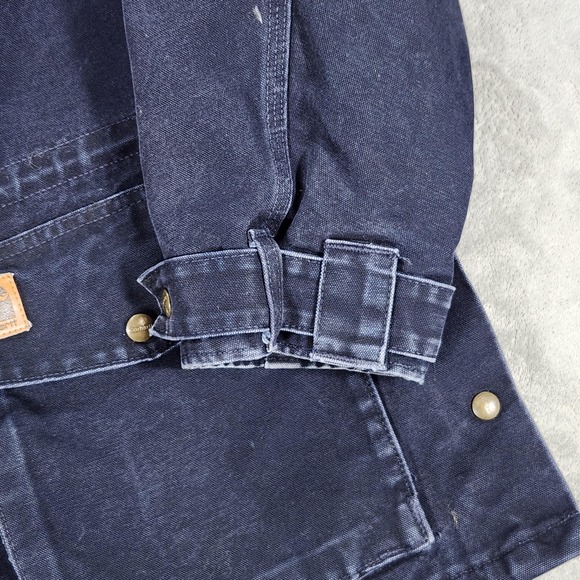 Vintage Carhartt Jacket Mens Large Blue Blanket Lined Chore Work Coat C52 MDT - Picture 7 of 14